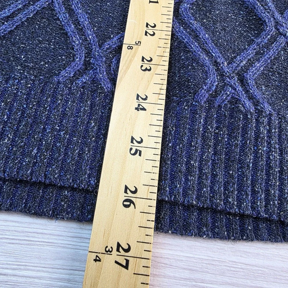 Tommy Bahama Men's Wool‎ Silk Diamond Drive Shawl Sweater Medium Mazarine Blue